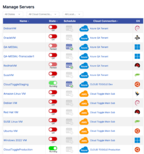 Override a cloud VM schedule with CLOUD TOGGLE
