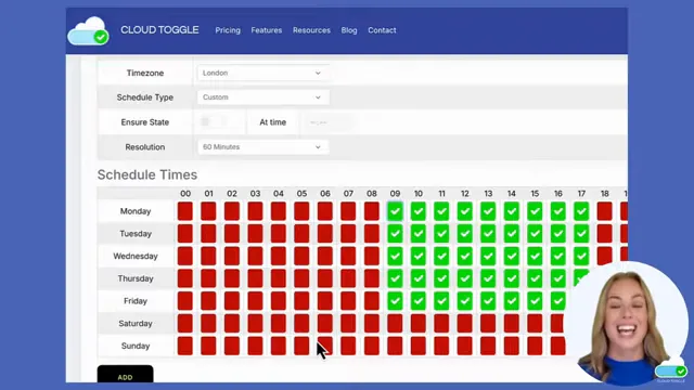 Click the Add button to save the new schedule