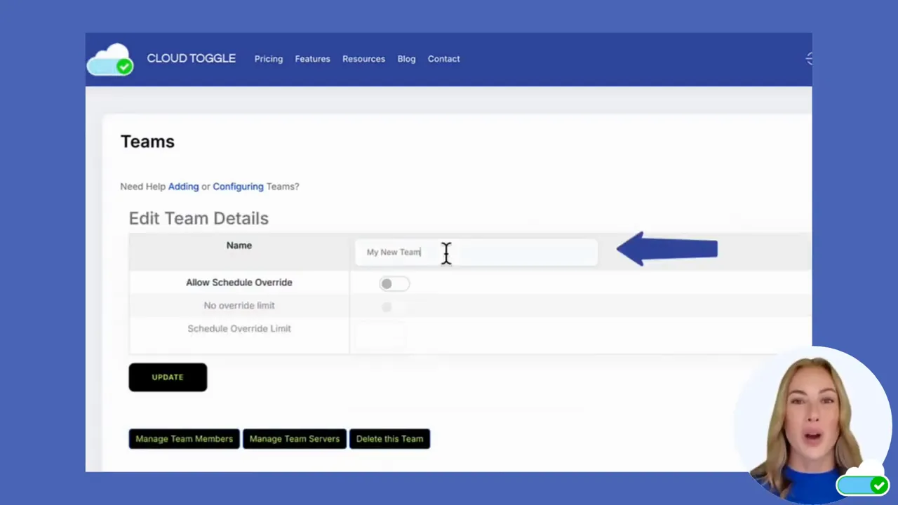 Add new team text box and add button in Cloud Toggle